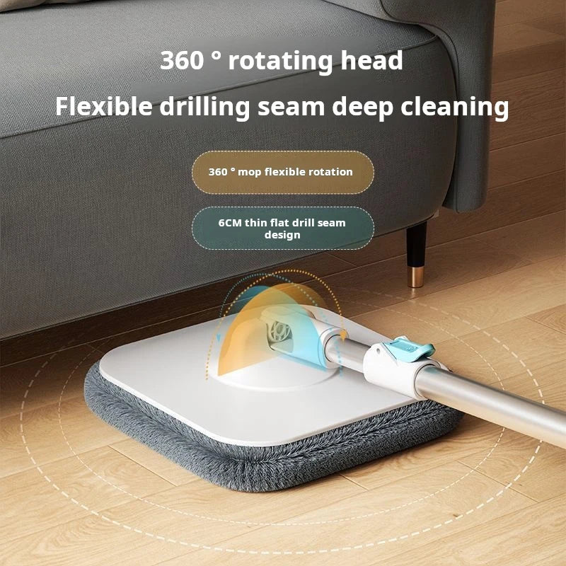 360 Spin Clean Mop with Bucket, Square Spin Mop, Microfiber.