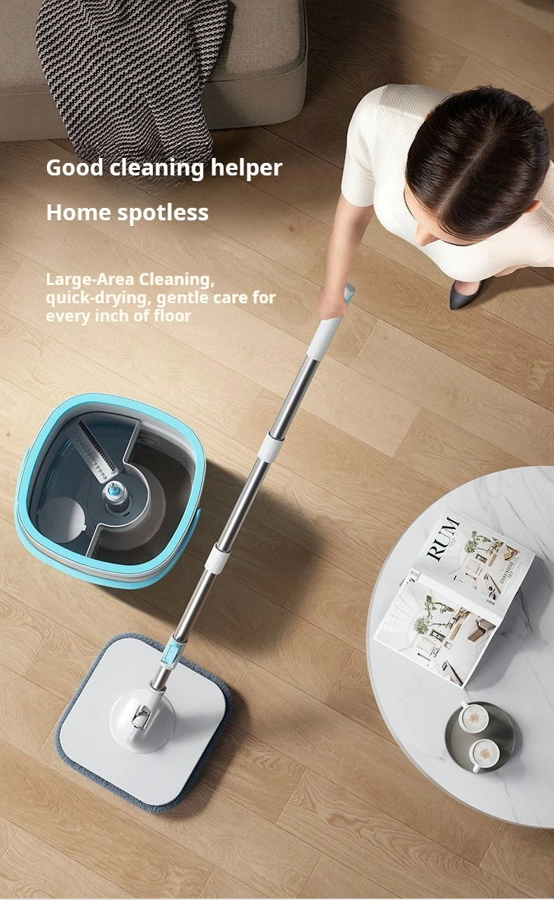 360 Spin Clean Mop with Bucket, Square Spin Mop, Microfiber.