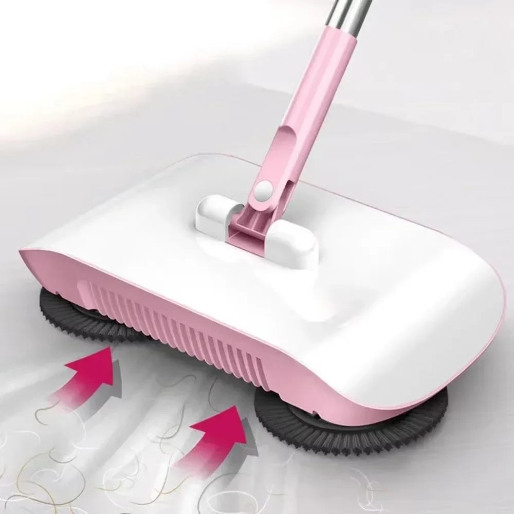 Hand-push sweeper/mop cleaning tool