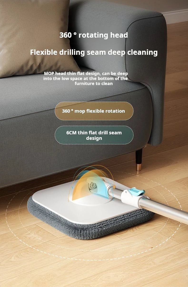 360 Spin Clean Mop with Bucket, Square Spin Mop, Microfiber.